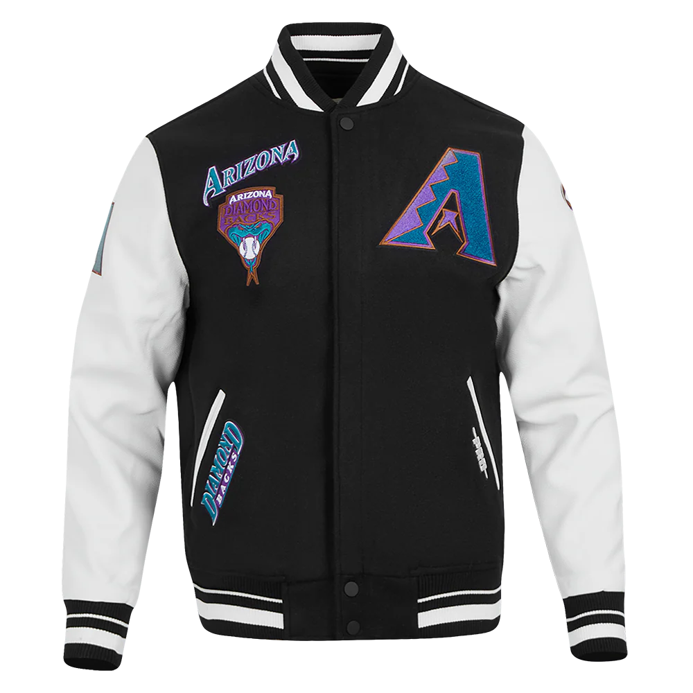 MLB ARIZONA DIAMONDBACKS RETRO CLASSIC MEN'S RIP WOOL VARSITY JACKET