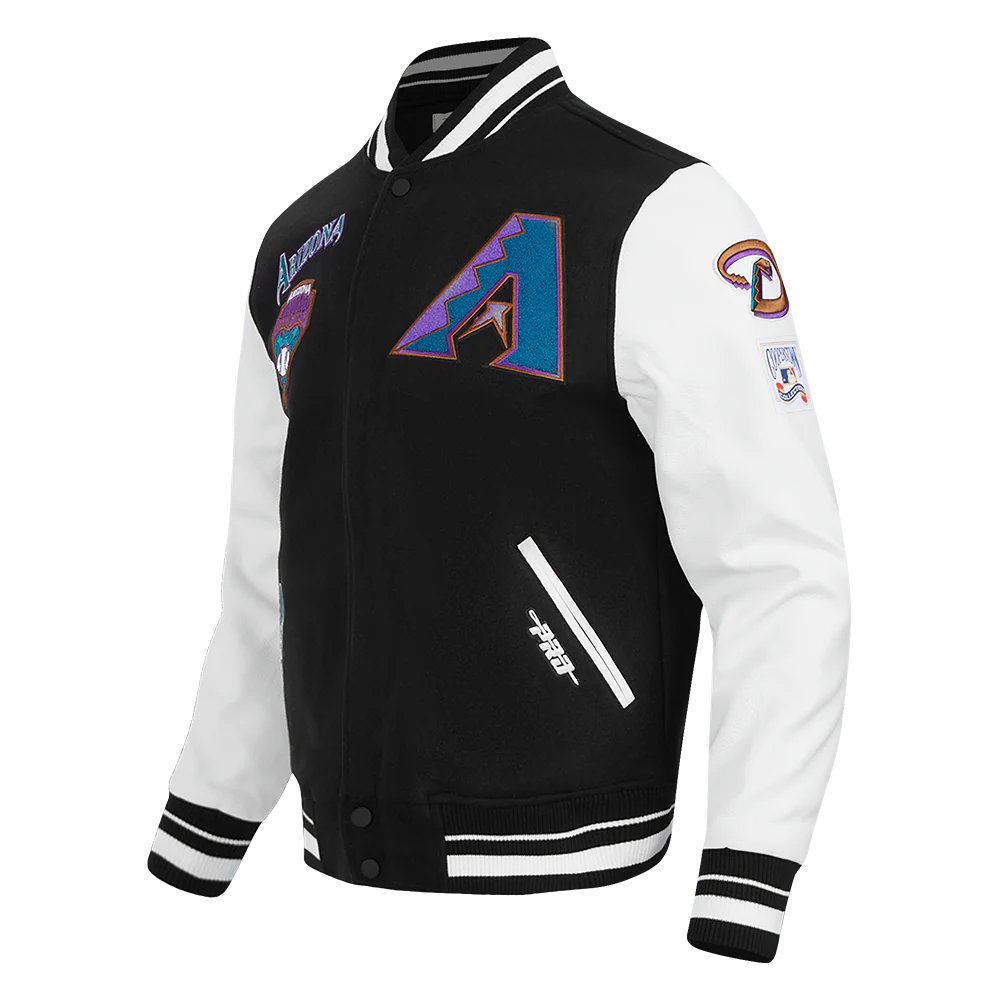 MLB ARIZONA DIAMONDBACKS RETRO CLASSIC MEN'S RIP WOOL VARSITY JACKET