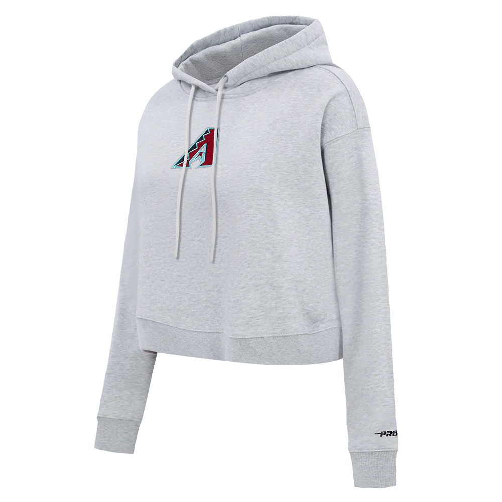 MLB ARIZONA DIAMONDBACKS CLASSIC WOMEN'S CROPPED FLEECE PULLOVER HOODIE