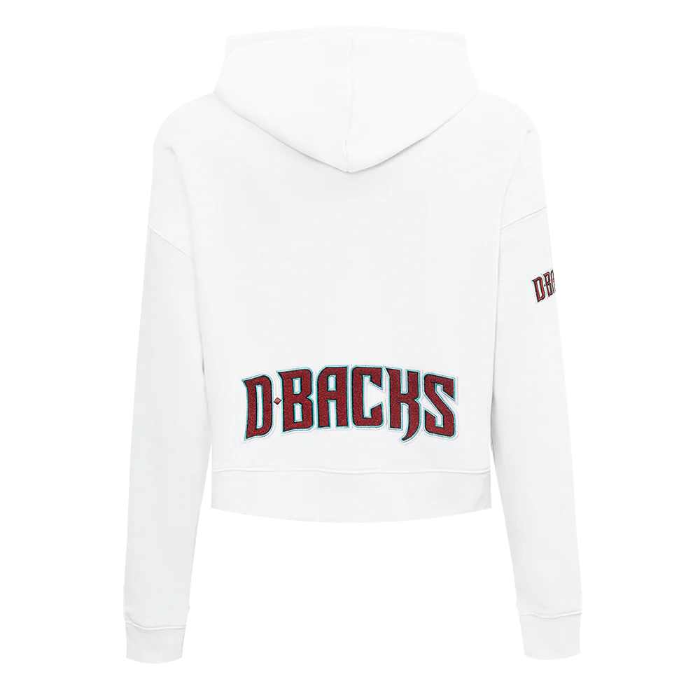MLB ARIZONA DIAMONDBACKS CLASSIC WOMEN'S CROPPED FLEECE PULLOVER HOODIE