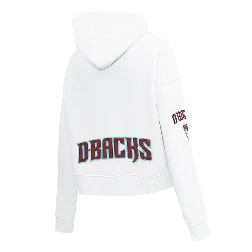 MLB ARIZONA DIAMONDBACKS CLASSIC WOMEN'S CROPPED FLEECE PULLOVER HOODIE