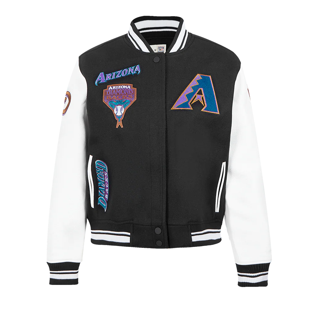 MLB ARIZONA DIAMONDBACKS RETRO CLASSIC WOMEN'S RIB WOOL VARSITY JACKET