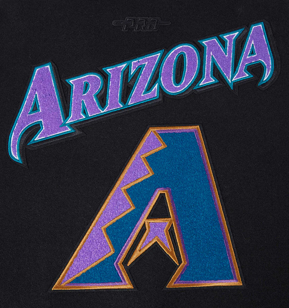 MLB ARIZONA DIAMONDBACKS RETRO CLASSIC WOMEN'S RIB WOOL VARSITY JACKET
