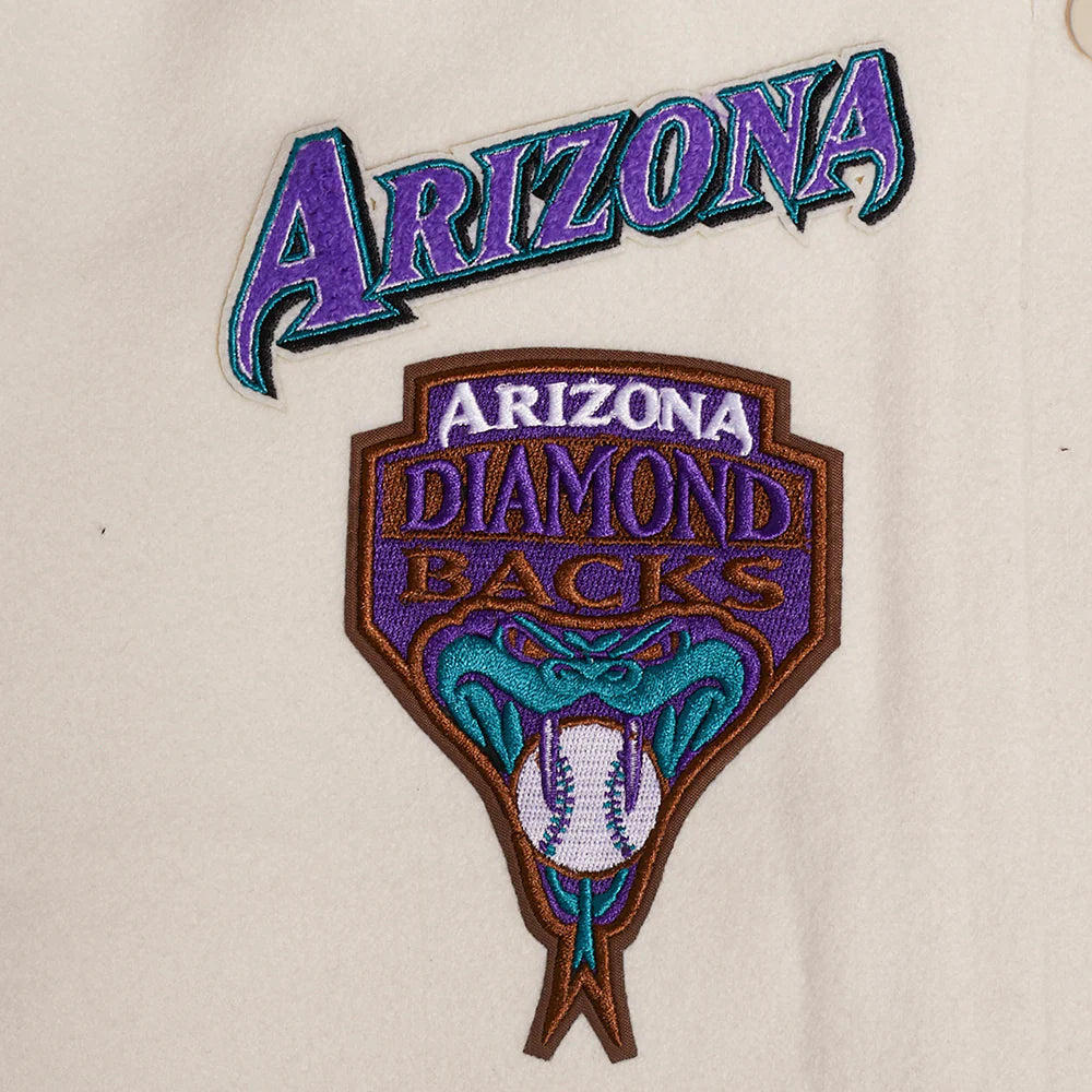 MLB ARIZONA DIAMONDBACKS RETRO CLASSIC WOMEN'S RIB WOOL VARSITY JACKET