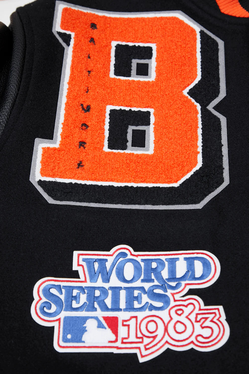 MLB BALTIMORE ORIOLES MASHUP MEN'S RIB WOOL VARSITY JACKET
