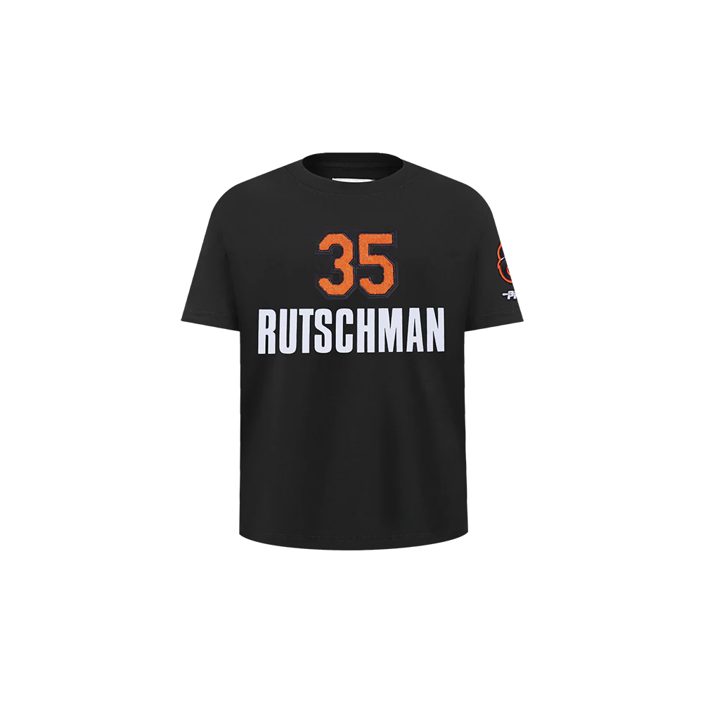 MLB BALTIMORE ORIOLES ADLEY RUTSCHMAN #35 CLASSIC PLAYER NAME AND NUMBER TODDLER BOY'S TEE