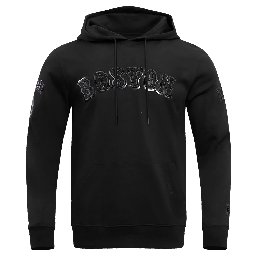 MLB BOSTON RED SOX TRIPLE BLACK MEN'S PULLOVER HOODIE