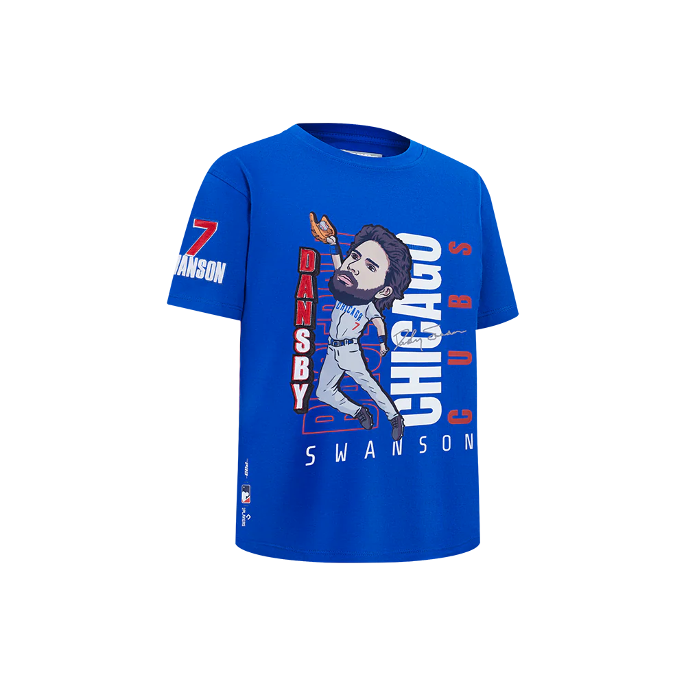 MLB CHICAGO CUBS DANSBY SWANSON #7 REMIX AVATAR LITTLE BOYS SHORT SLEEVE TOP