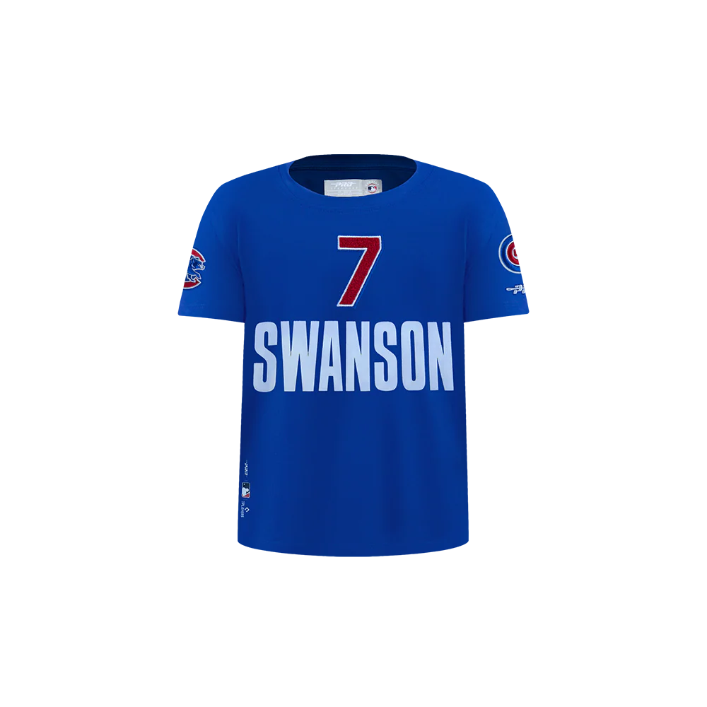 MLB CHICAGO CUBS DANSBY SWANSON #7 CLASSIC PLAYER NAME AND NUMBER TODDLER BOY'S TEE