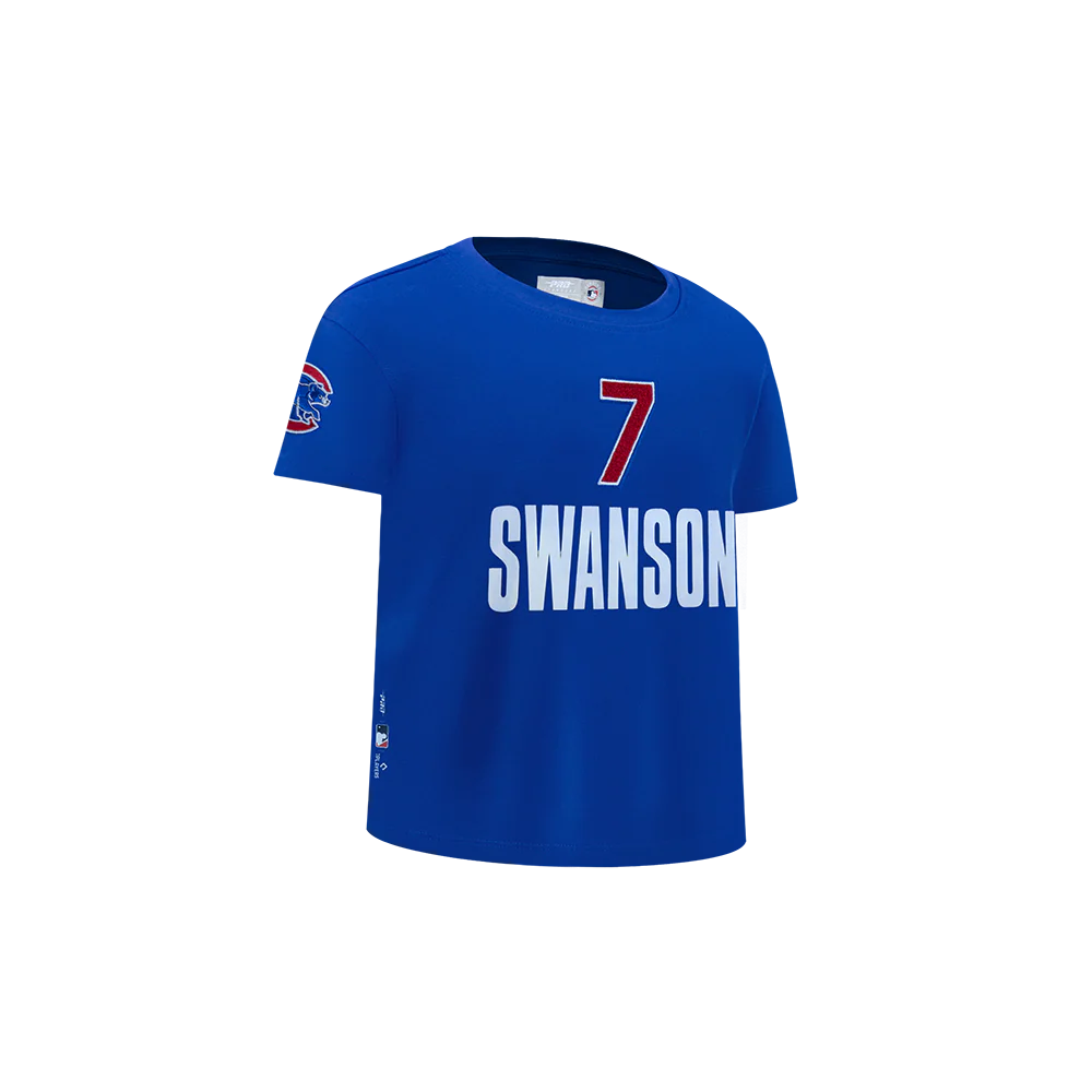 MLB CHICAGO CUBS DANSBY SWANSON #7 CLASSIC PLAYER NAME AND NUMBER TODDLER BOY'S TEE