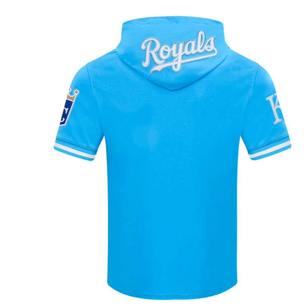 MLB KANSAS CITY ROYALS VINNIE PASQUANTINO #9 CLASSIC MEN'S SHORT SLEEVE PULLOVER HOODIE