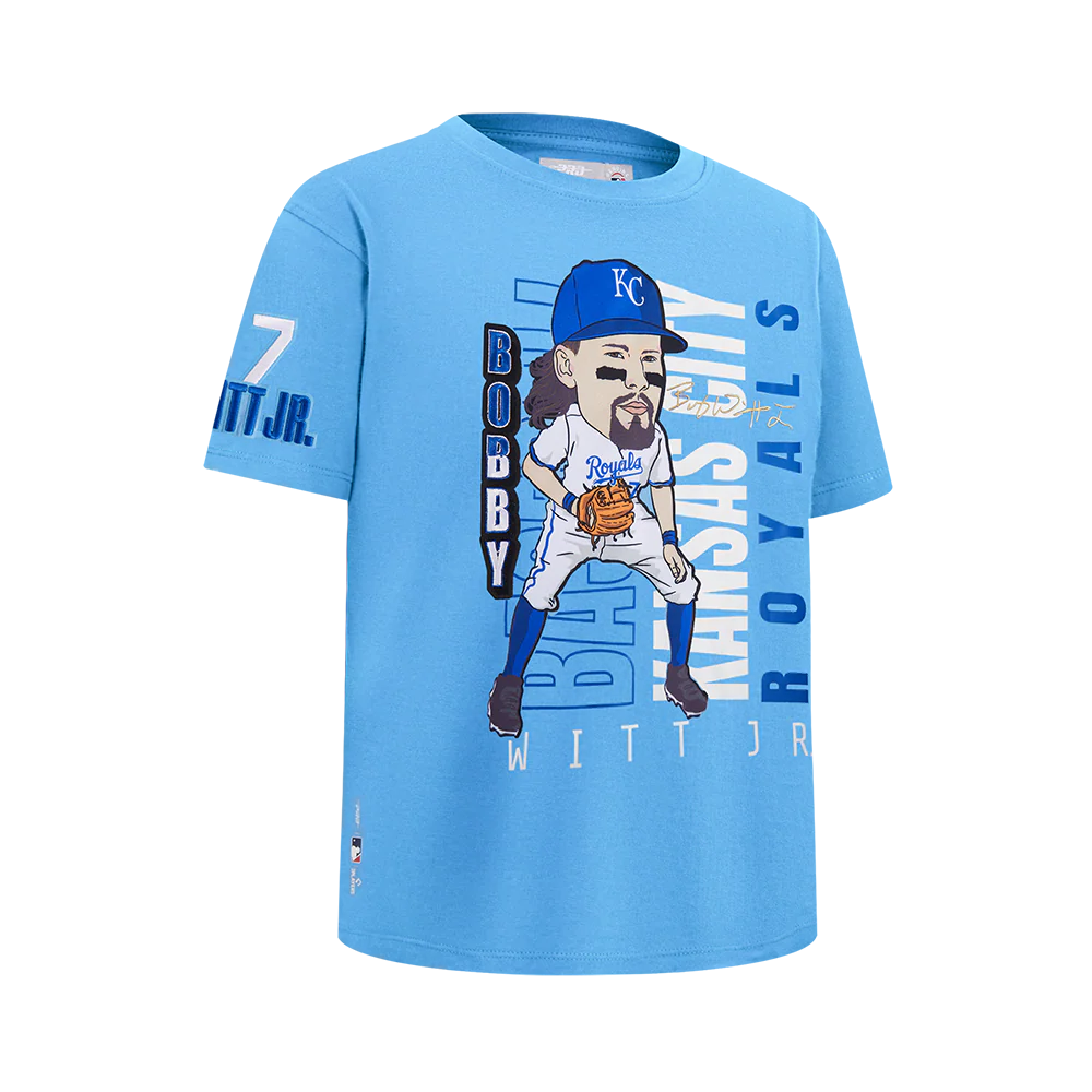 MLB KANSAS CITY ROYALS BOBBY WITT JR. #7 REMIX AVATAR BIG BOYS SHORT SLEEVE TOP