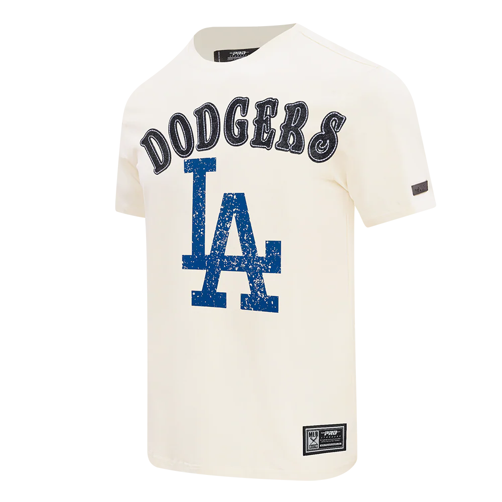 MLB LOS ANGELES DODGERS REBEL ATHLETICS STACKED LOGO MEN'S SJ TEE