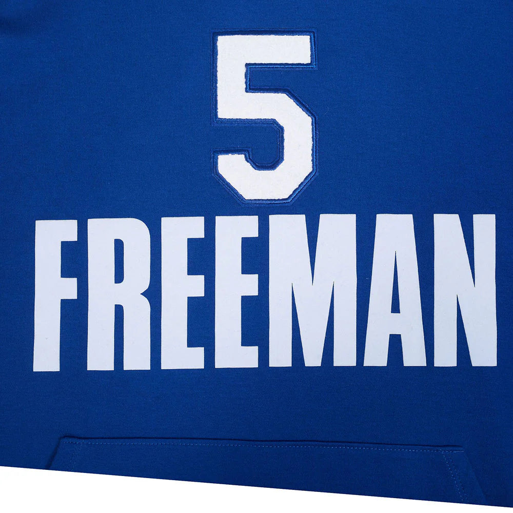 MLB LOS ANGELES DODGERS FREDDIE FREEMAN #5 CLASSIC MEN'S SHORT SLEEVE PULLOVER HOODIE