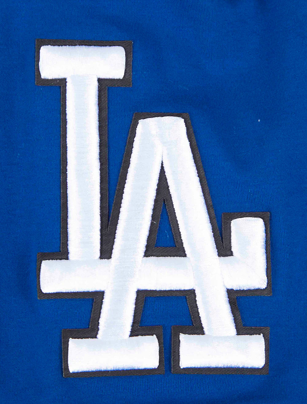 MLB LOS ANGELES DODGERS CLASSIC CHENILLE MEN'S DOUBLE KNIT SHORT SLEEVE PULLOVER HOODIE
