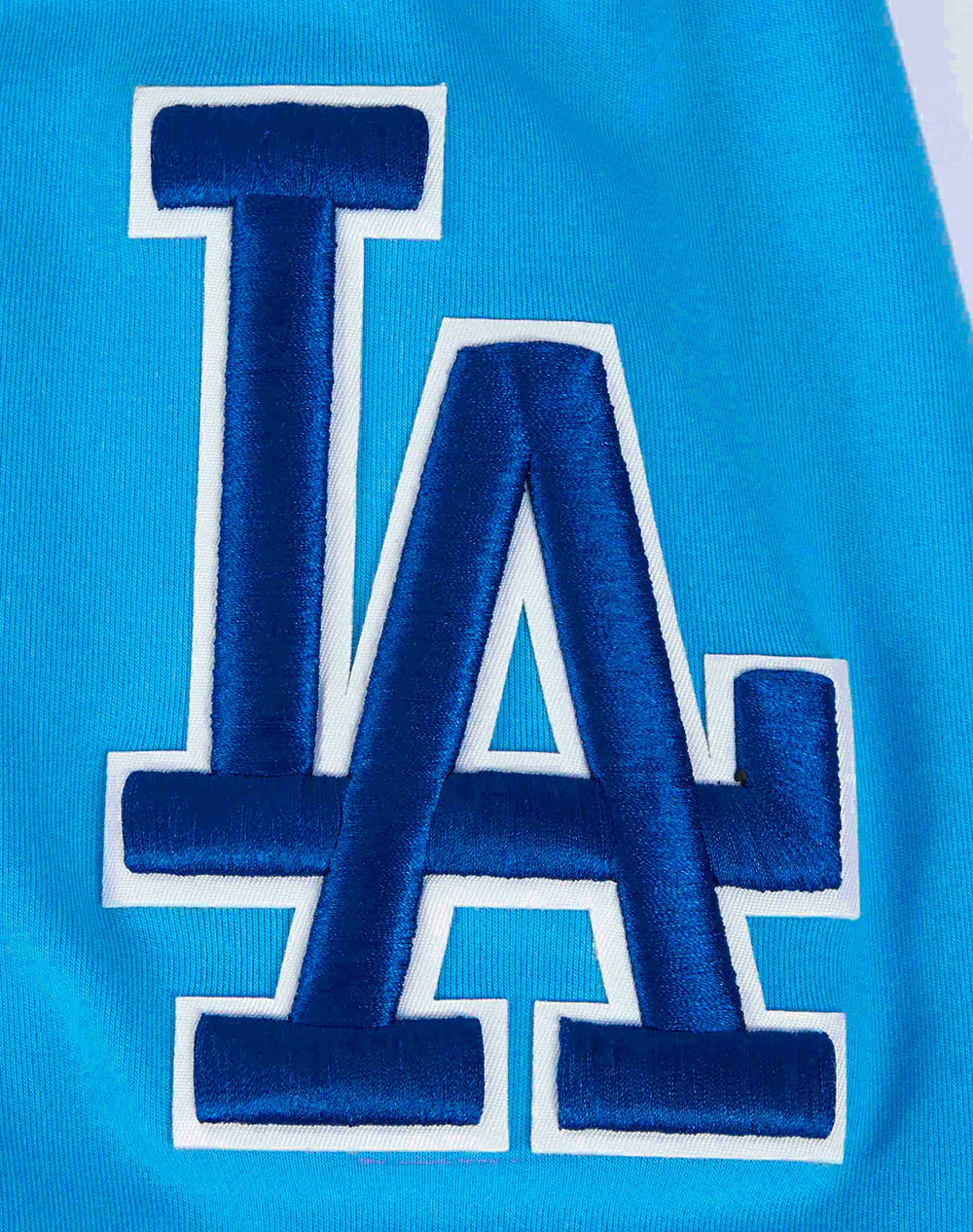 MLB LOS ANGELES DODGERS CLASSIC CHENILLE MEN'S DOUBLE KNIT SHORT SLEEVE PULLOVER HOODIE