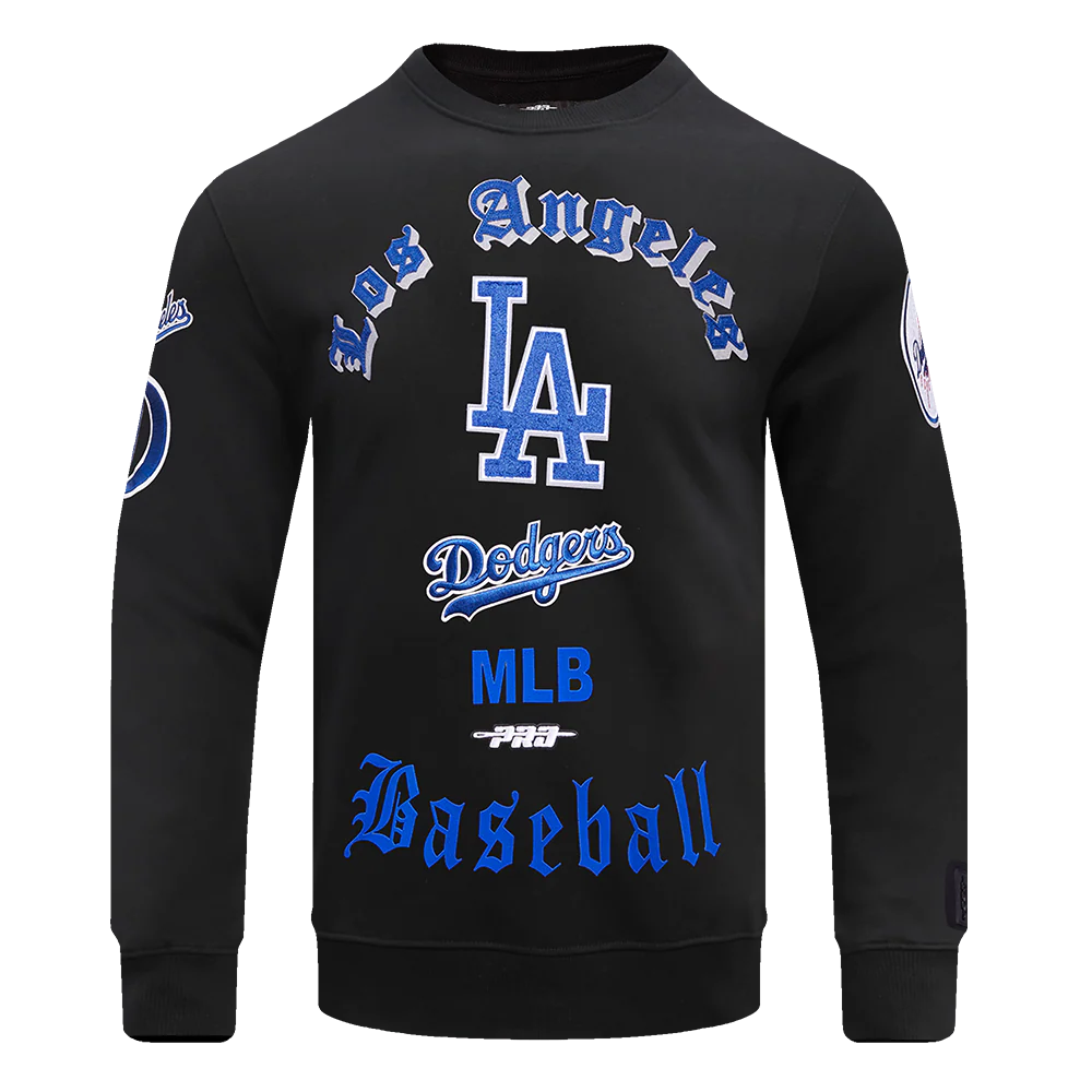MLB LOS ANGELES DODGERS OLD ENGLISH MEN'S CREWNECK