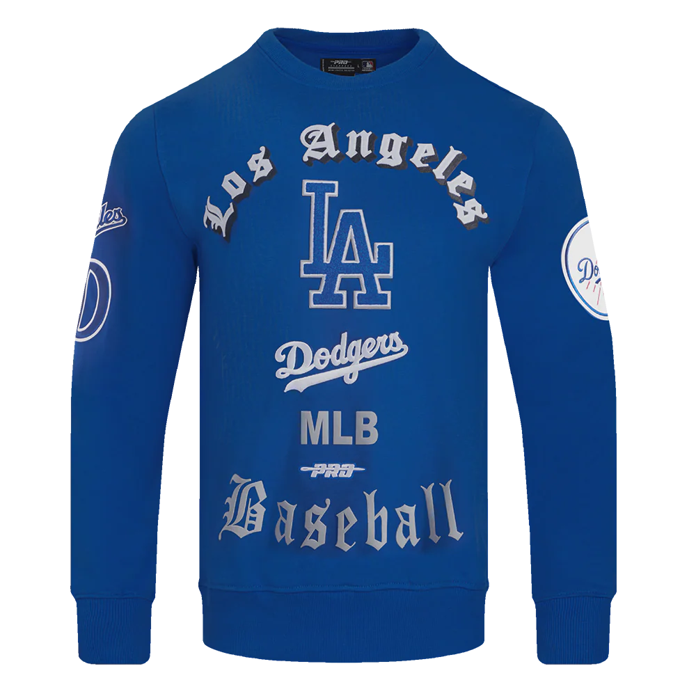 MLB LOS ANGELES DODGERS OLD ENGLISH MEN'S CREWNECK