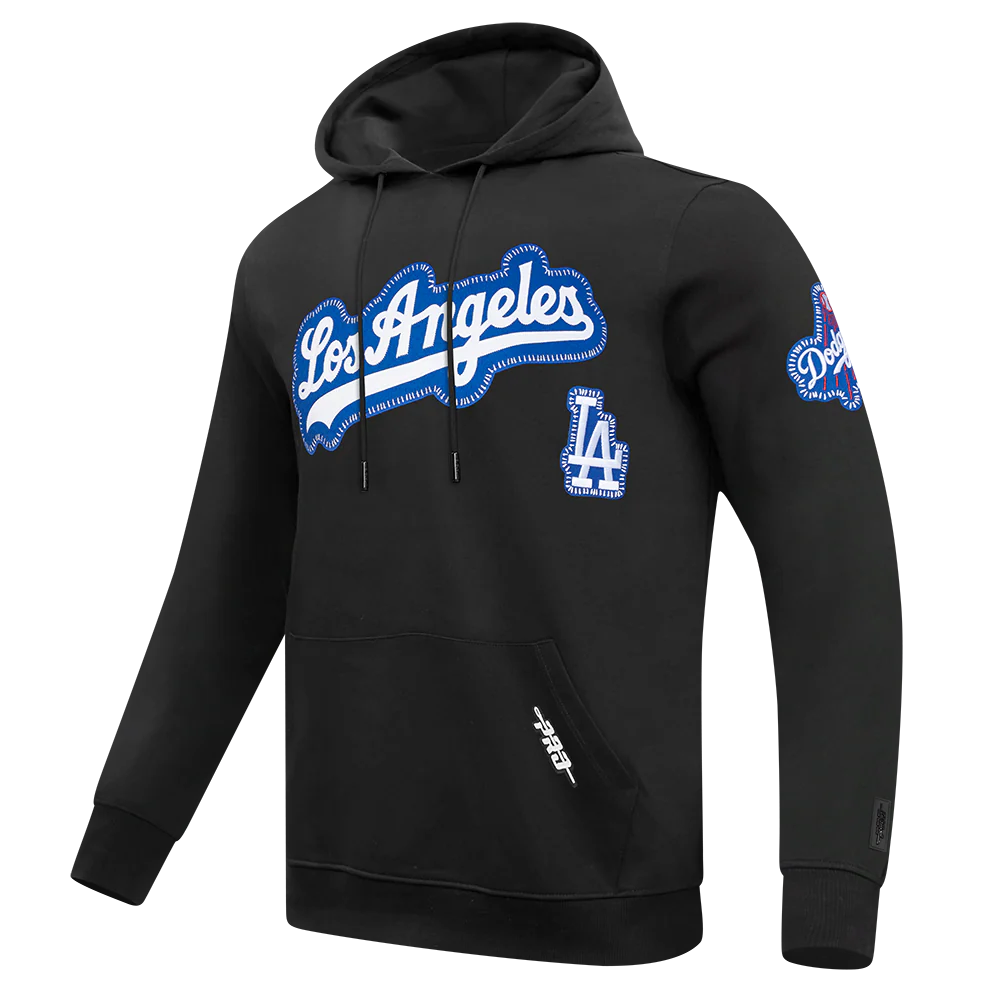 MLB LOS ANGELES DODGERS DIY PICK STITCH MEN'S DOUBLE KNIT PULLOVER HOODIE