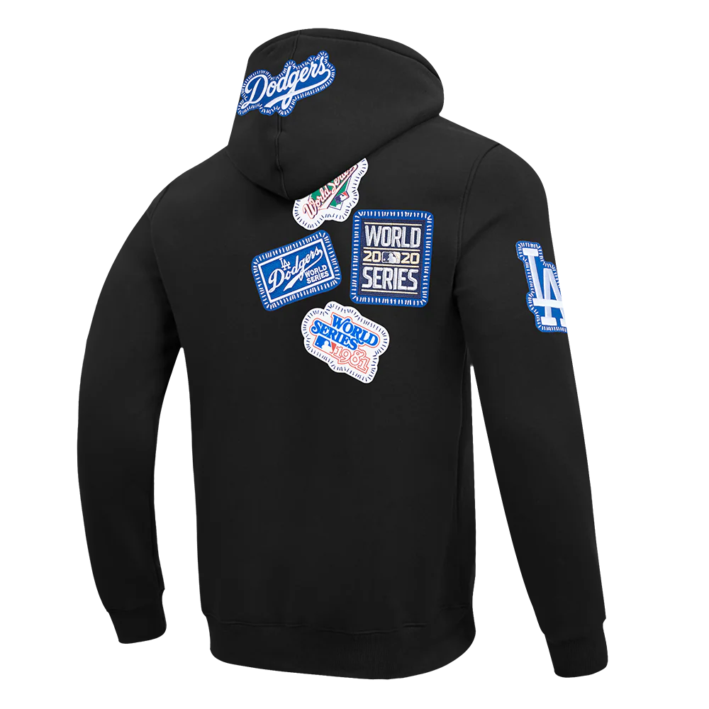 MLB LOS ANGELES DODGERS DIY PICK STITCH MEN'S DOUBLE KNIT PULLOVER HOODIE