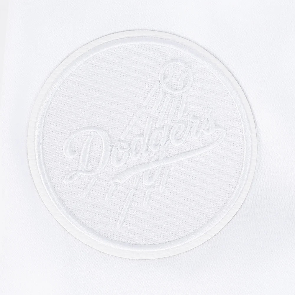 MLB LOS ANGELES DODGERS WHITE OUT MEN'S DOUBLE KNIT PULLOVER HOODIE
