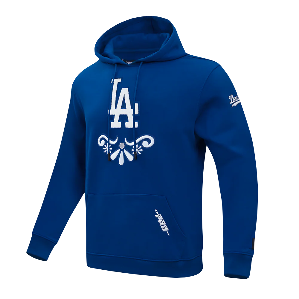 MLB LOS ANGELES DODGERS SUGAR SKULL MEN'S FLEECE PULLOVER HOODIE