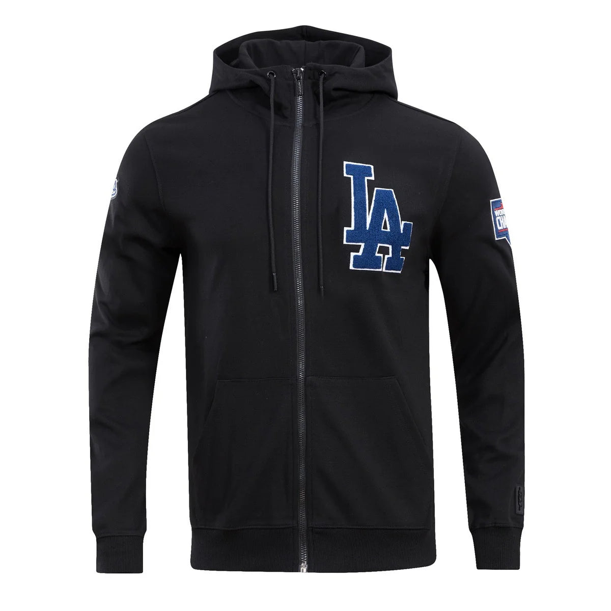 MLB LOS ANGELES DODGERS CLASSIC CHENILLE MEN'S FULL ZIP PULLOVER HOODIE