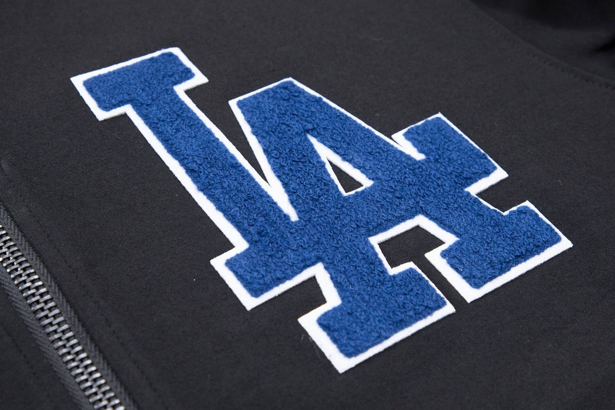 MLB LOS ANGELES DODGERS CLASSIC CHENILLE MEN'S FULL ZIP PULLOVER HOODIE