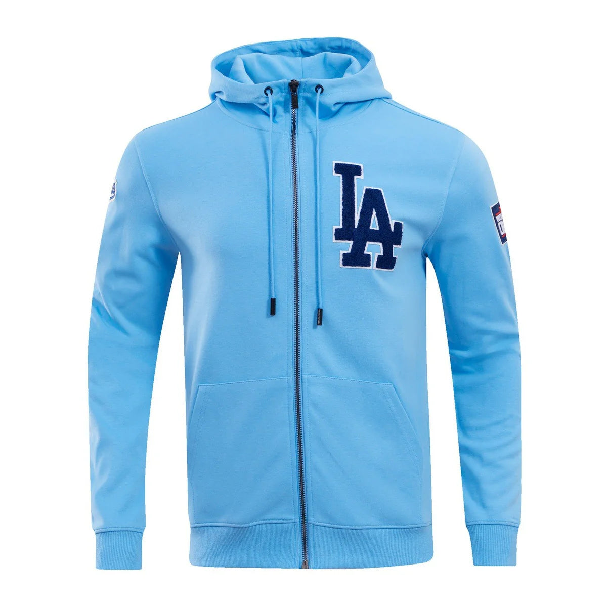 MLB LOS ANGELES DODGERS CLASSIC CHENILLE MEN'S FULL ZIP PULLOVER HOODIE