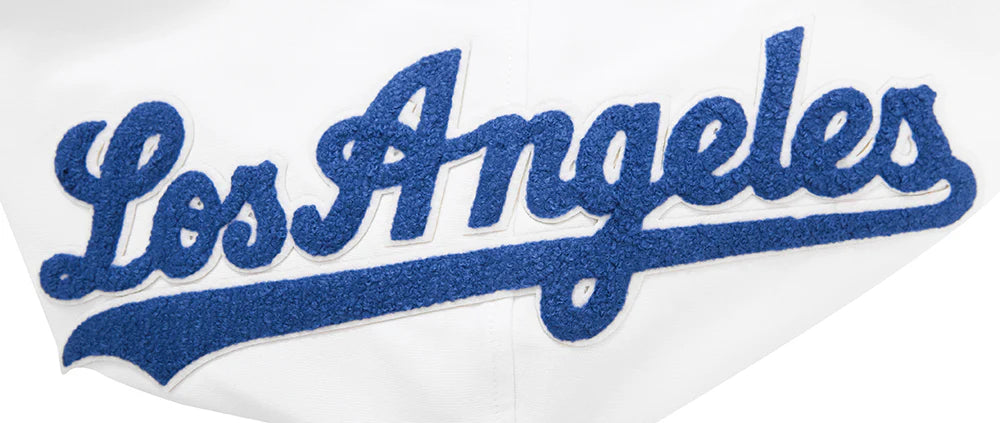 MLB LOS ANGELES DODGERS CLASSIC CHENILLE MEN'S FULL ZIP PULLOVER HOODIE