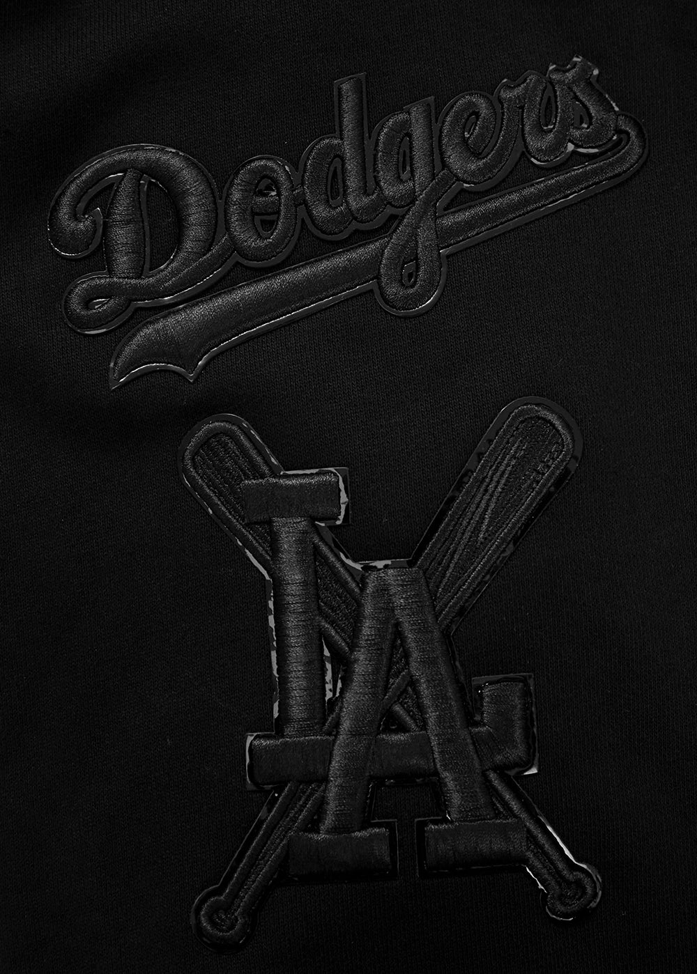 MLB LOS ANGELES DODGERS TRIPLE BLACK LOGO MEN'S PULLOVER HOODIE
