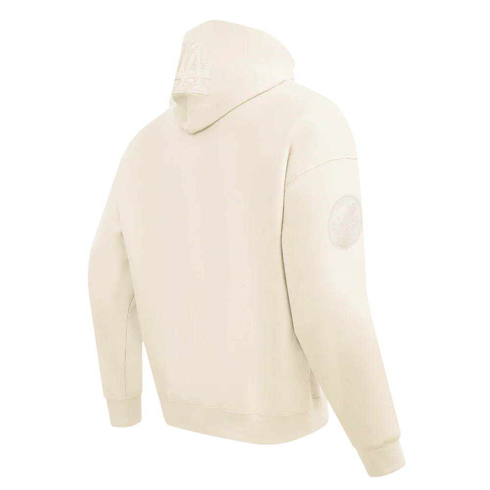MLB LOS ANGELES DODGERS NEUTRAL DROP SHOULDER FLEECE PULLOVER HOODIE