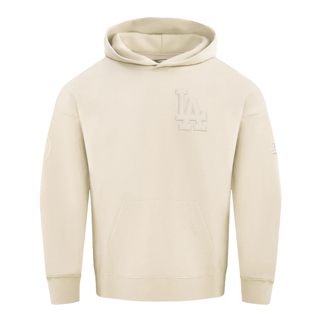MLB LOS ANGELES DODGERS NEUTRAL DROP SHOULDER FLEECE PULLOVER HOODIE