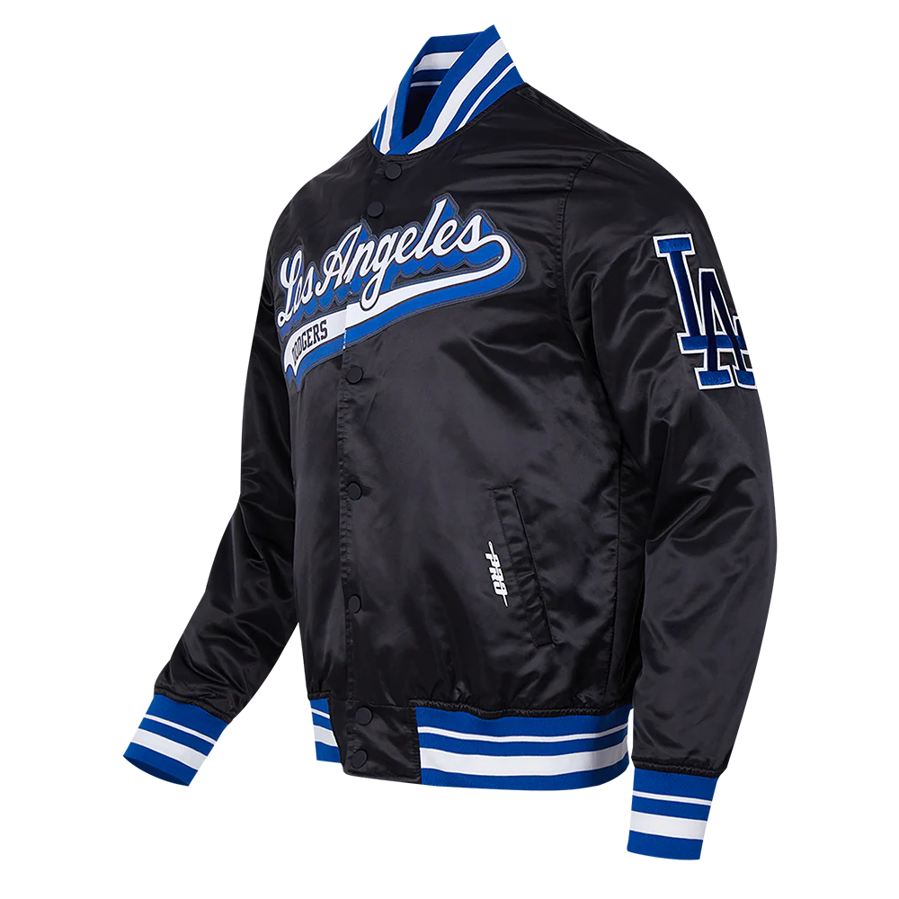 MLB LOS ANGELES DODGERS SCRIPT TAIL MEN'S SATIN JACKET