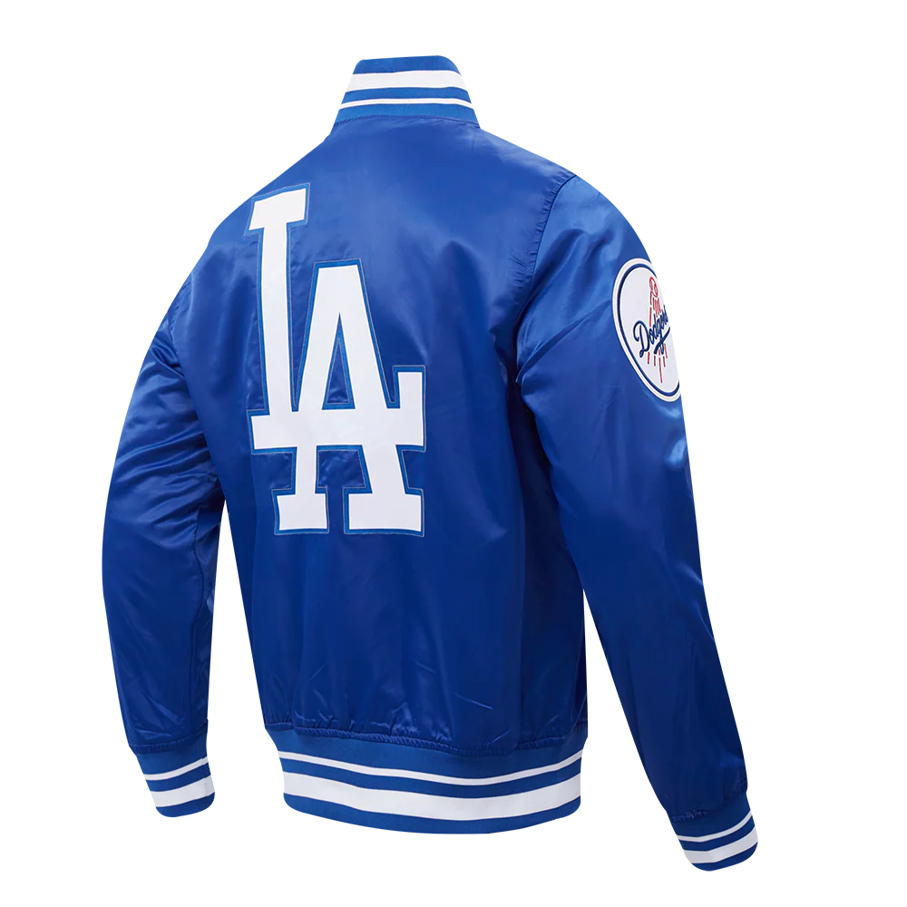 MLB LOS ANGELES DODGERS SCRIPT TAIL MEN'S SATIN JACKET