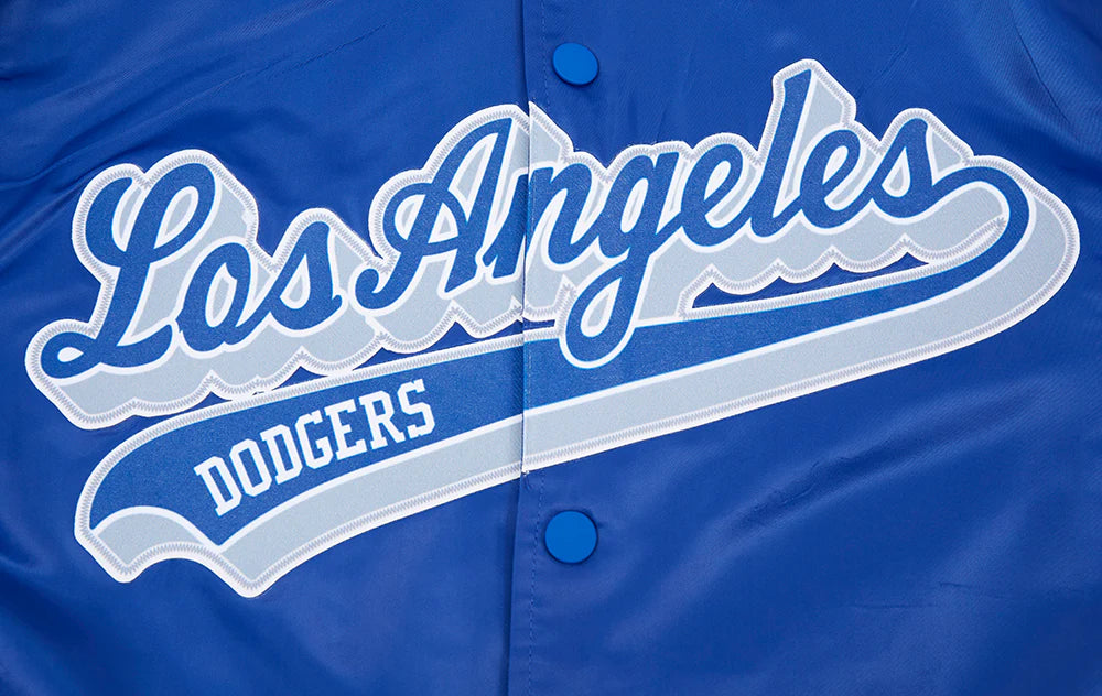 MLB LOS ANGELES DODGERS SCRIPT TAIL MEN'S SATIN JACKET