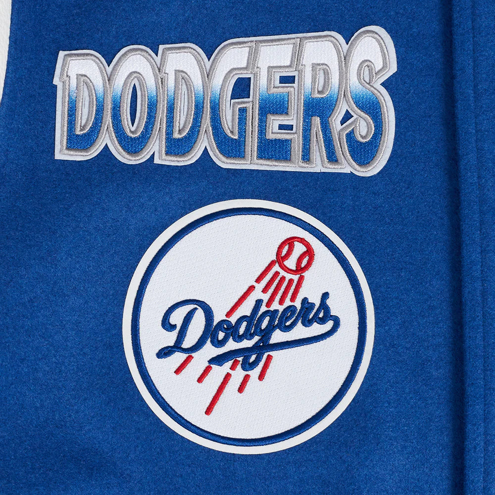 MLB LOS ANGELES DODGERS TURN IT UP MEN'S RIB WOOL VARSITY JACKET