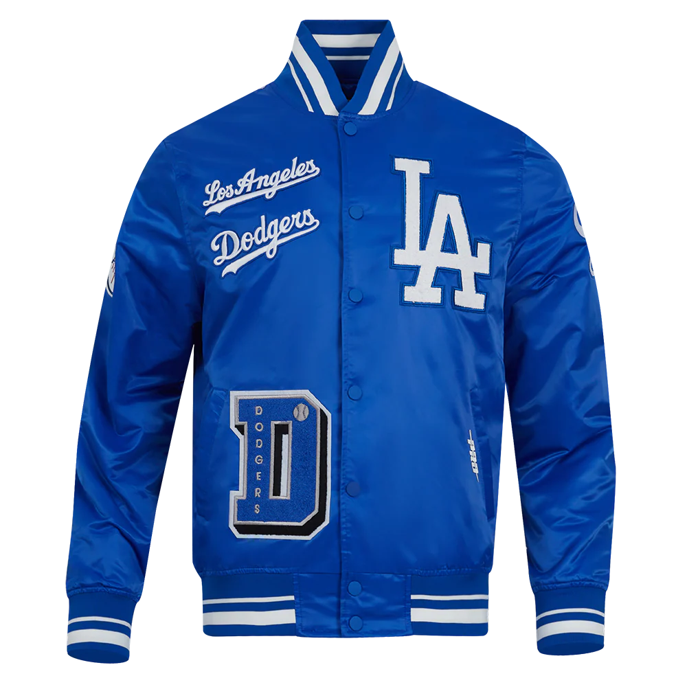 MLB LOS ANGELES DODGERS MEN'S SUBLIMATED SATIN JACKET-MIDNIGHT SKY