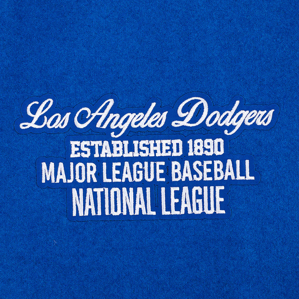 MLB LOS ANGELES DODGERS TEAM PENNANTS MEN'S RIB WOOL VARSITY JACKET