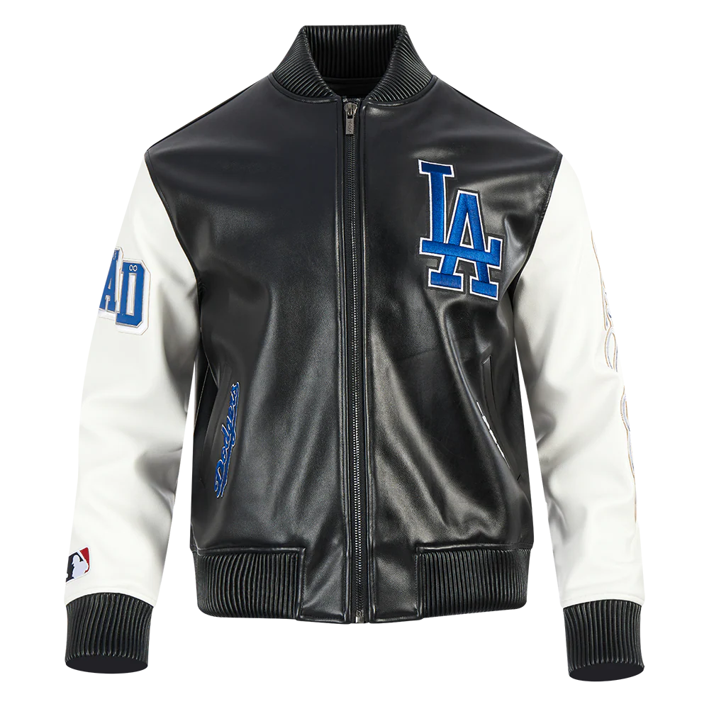 MLB LOS ANGELES DODGERS CITY SIGNATURE MEN'S LEATHER VARSITY JACKET