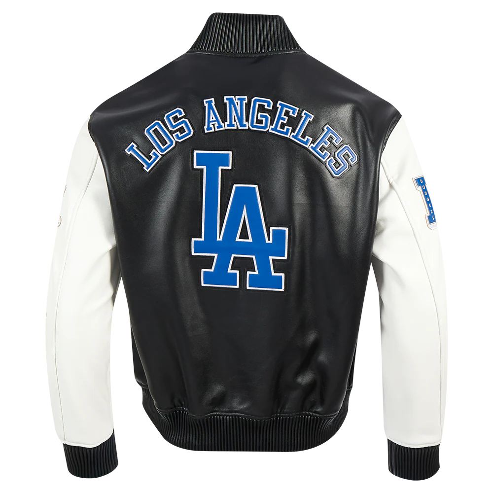 MLB LOS ANGELES DODGERS CITY SIGNATURE MEN'S LEATHER VARSITY JACKET