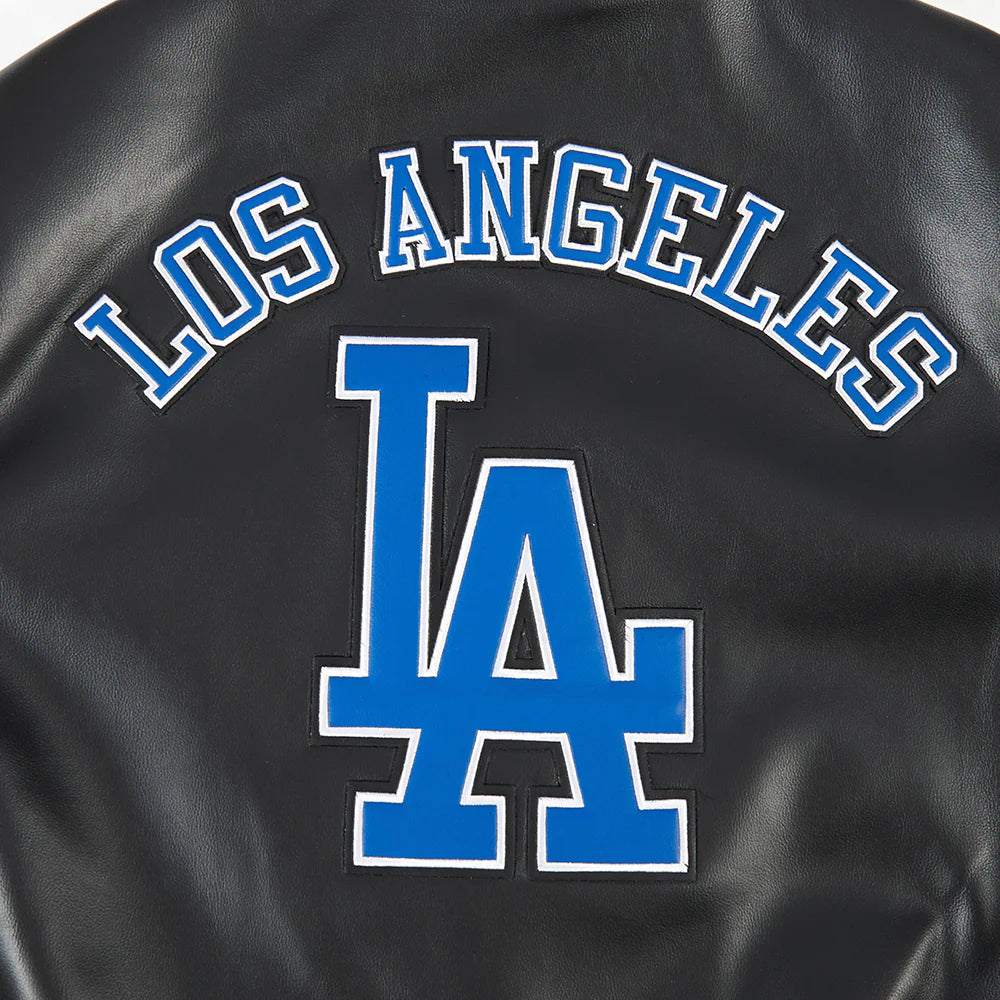 MLB LOS ANGELES DODGERS CITY SIGNATURE MEN'S LEATHER VARSITY JACKET