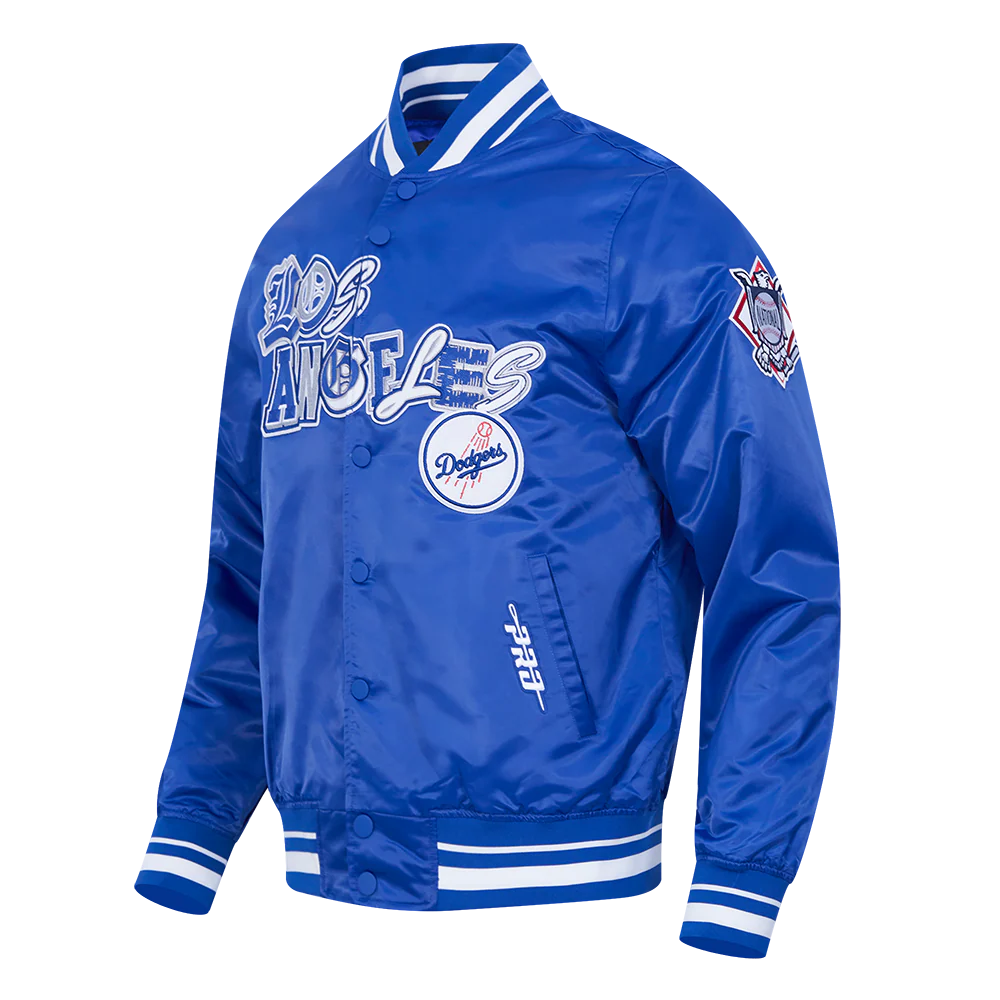 MLB LOS ANGELES DODGERS CITY RANSOM MEN'S RIB SATIN JACKET