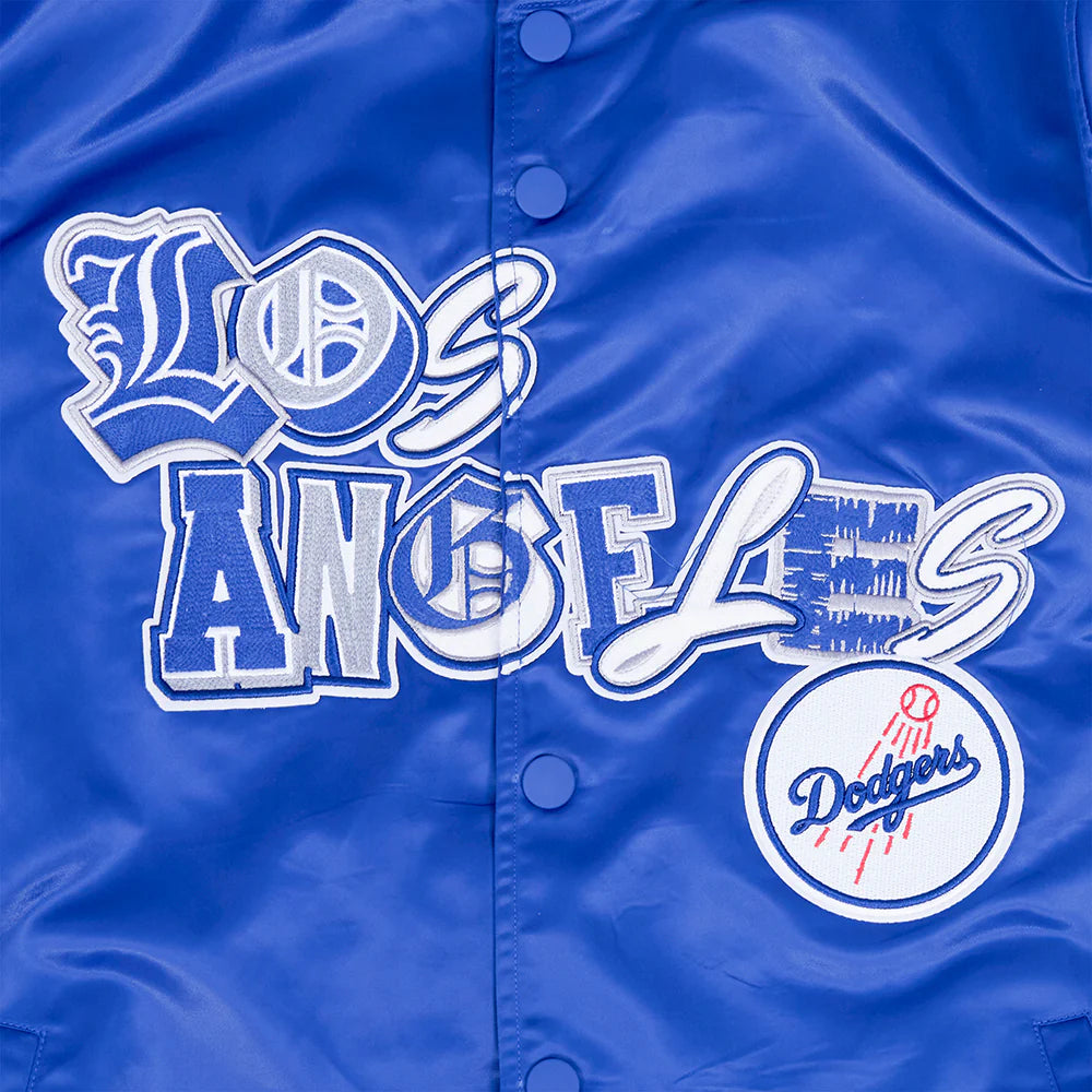 MLB LOS ANGELES DODGERS CITY RANSOM MEN'S RIB SATIN JACKET