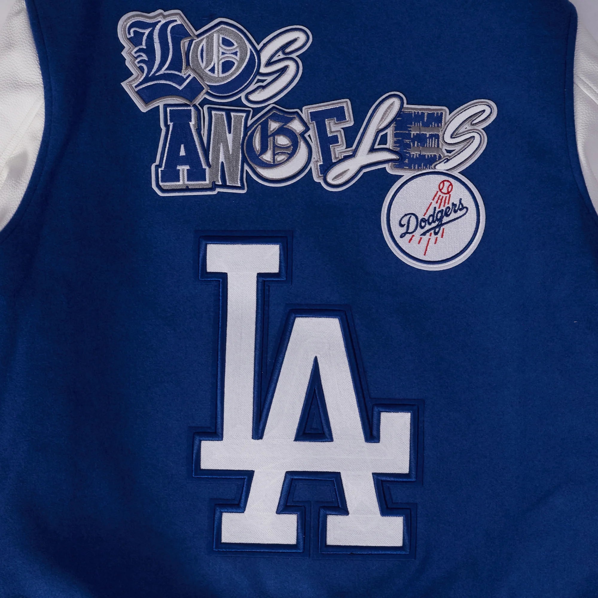 MLB LOS ANGELES DODGERS CITY RANSOM MEN'S RIB WOOL VARSITY JACKET