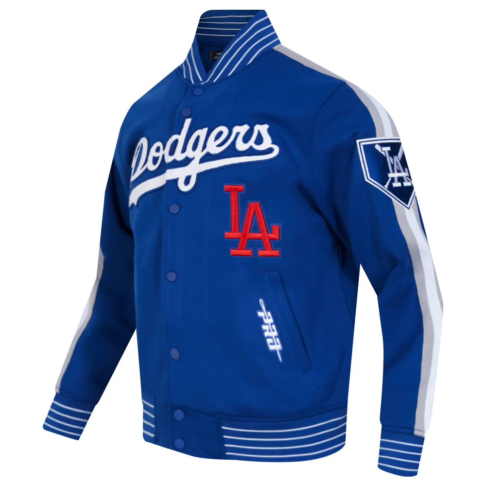 MLB LOS ANGELES DODGERS CURRENT LOGO PRO GAME DAY MEN'S DOUBLE KNIT JACKET