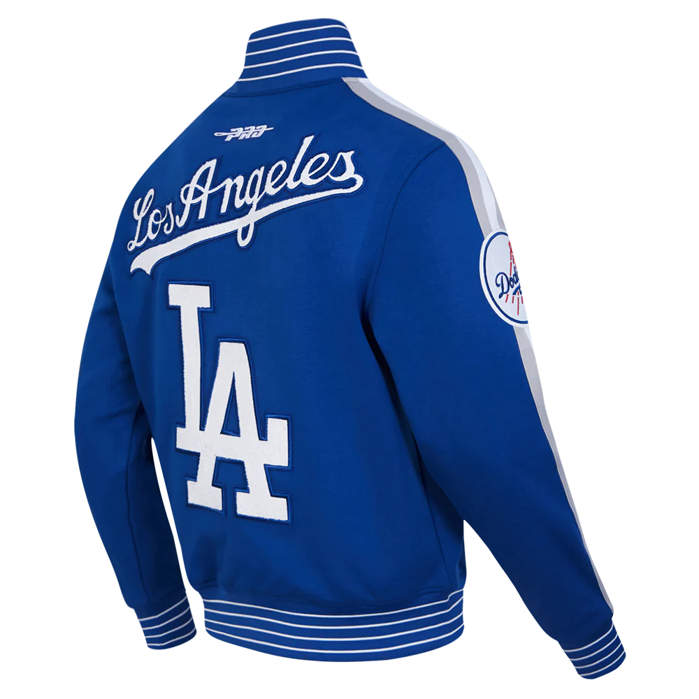 MLB LOS ANGELES DODGERS CURRENT LOGO PRO GAME DAY MEN'S DOUBLE KNIT JACKET