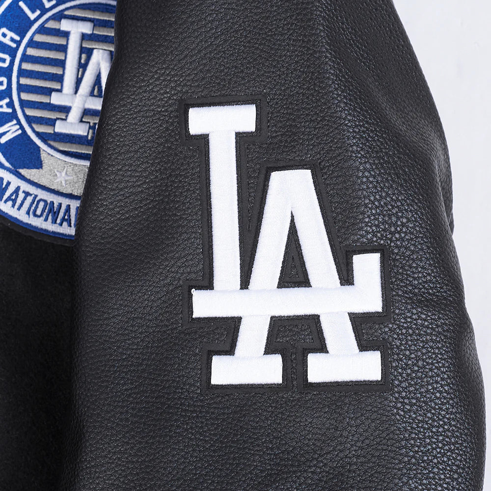 MLB LOS ANGELES DODGERS TEAM BADGE MEN'S RIB WOOL VARSITY JACKET