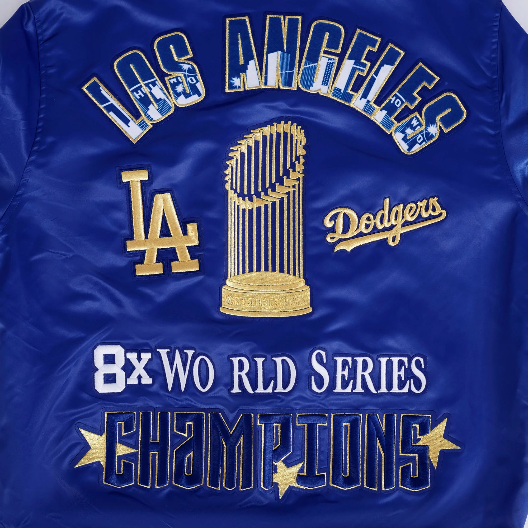 MLB LOS ANGELES DODGERS WORLD SERIES 2024 MEN'S RIB SATIN JACKET