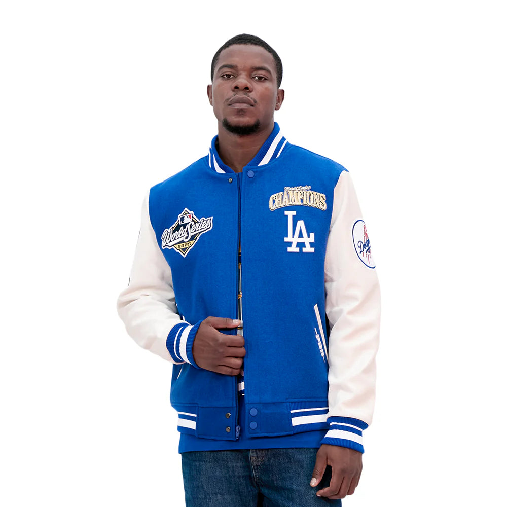 MLB LOS ANGELES DODGERS MLB WORLD SERIES 2025 MEN´S RIB WOOL VARSITY JACKET